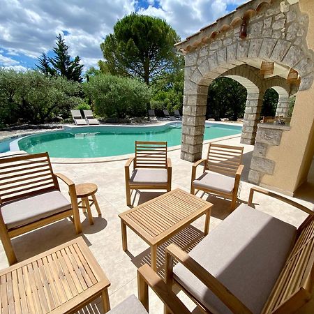 Maison Pour 12P, Piscine A Debordement Chauffee D'Avril A Octobre Inclus Ruoms Eksteriør billede